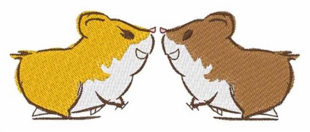 Picture of Hamster Kisses Machine Embroidery Design