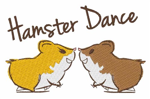 Hamster Dance Machine Embroidery Design