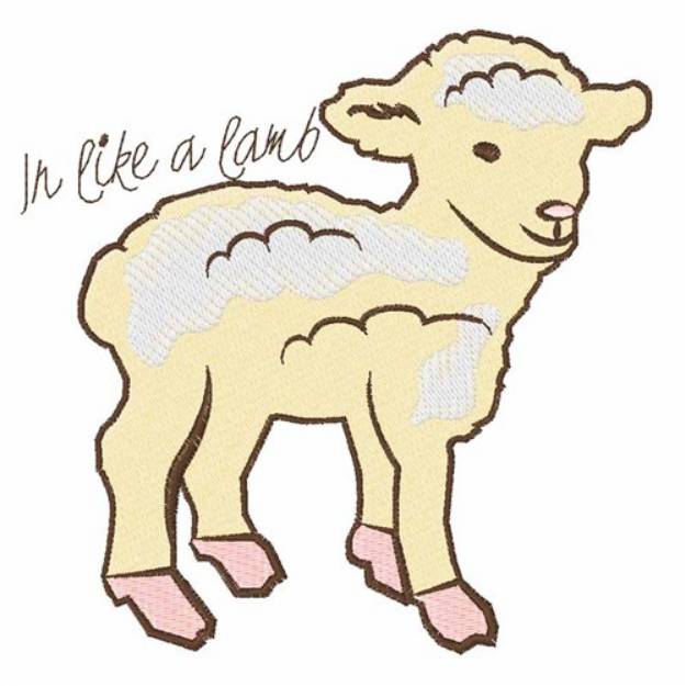 Picture of In Like a Lamb Machine Embroidery Design