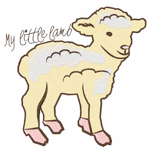 My Little Lamb Machine Embroidery Design