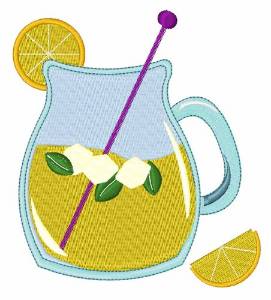 Picture of Pitcher of Lemonade Machine Embroidery Design