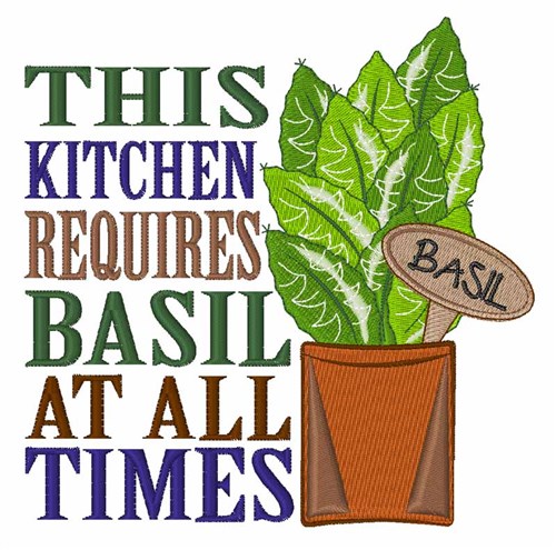 Requires Basil Machine Embroidery Design