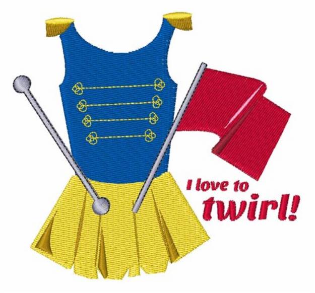 Picture of Love to Twirl Machine Embroidery Design