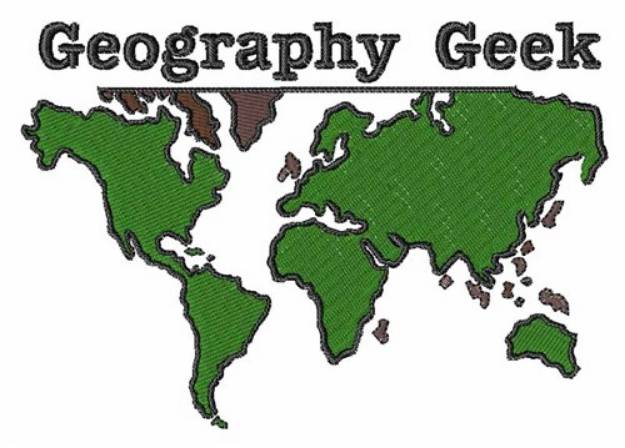 Picture of Geography Geek Machine Embroidery Design