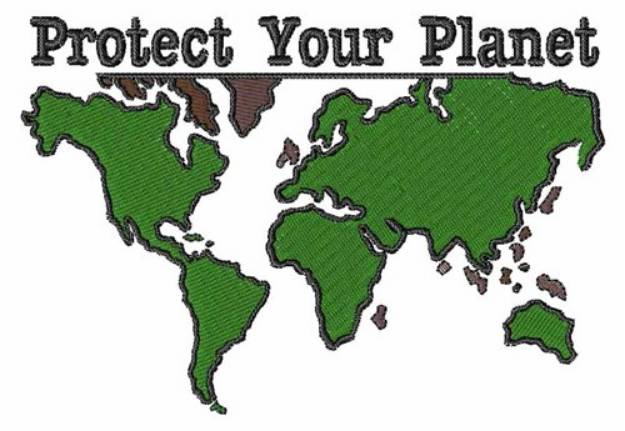 Picture of Protect Your Planet Machine Embroidery Design