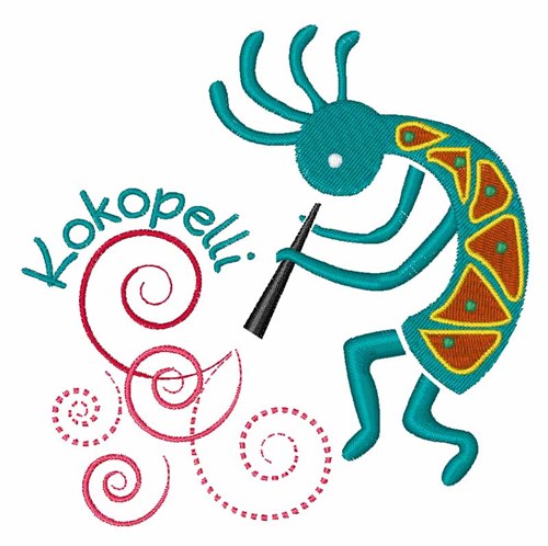 Kokopelli Machine Embroidery Design