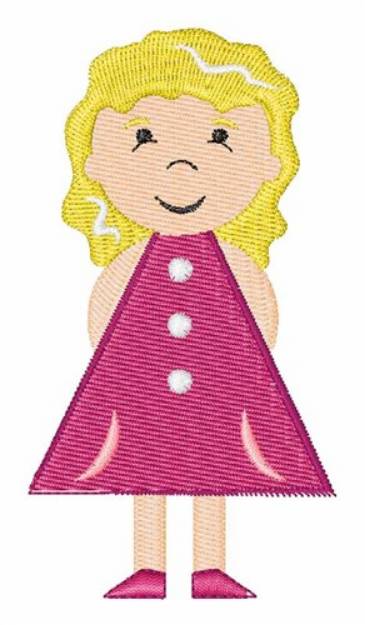 Picture of Blonde Girl Machine Embroidery Design