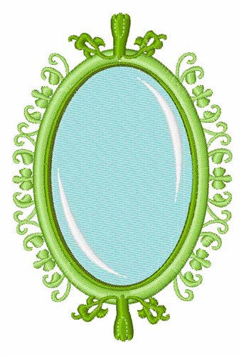 Green Mirror Machine Embroidery Design