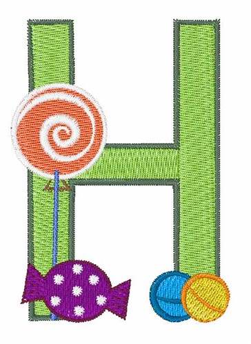 Hard Candy H Machine Embroidery Design