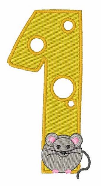 Picture of Mouse Cheese 1 Machine Embroidery Design