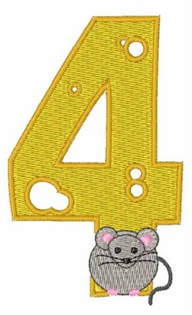 Picture of Mouse Cheese 4 Machine Embroidery Design