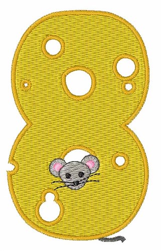 Mouse Cheese 8 Machine Embroidery Design