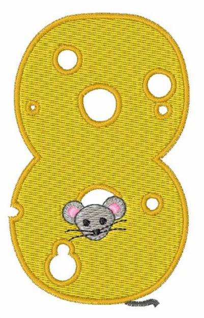 Picture of Mouse Cheese 8 Machine Embroidery Design