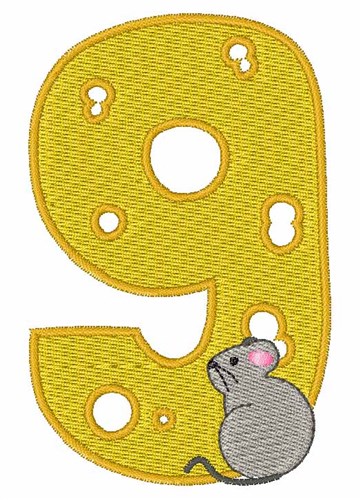 Mouse Cheese 9 Machine Embroidery Design
