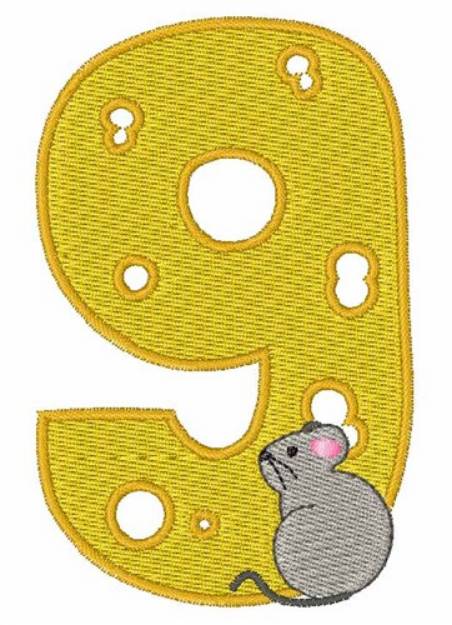 Picture of Mouse Cheese 9 Machine Embroidery Design