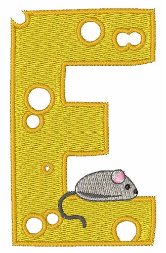 Mouse Cheese E Machine Embroidery Design