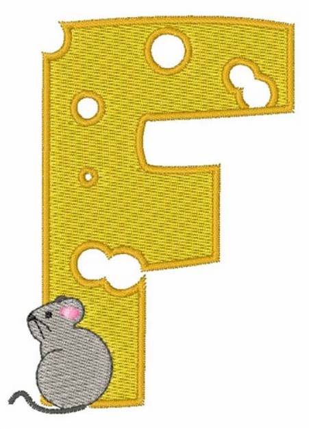 Picture of Mouse Cheese F Machine Embroidery Design