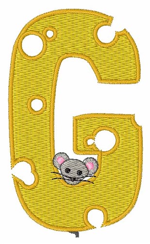 Mouse Cheese G Machine Embroidery Design
