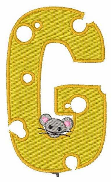 Picture of Mouse Cheese G Machine Embroidery Design