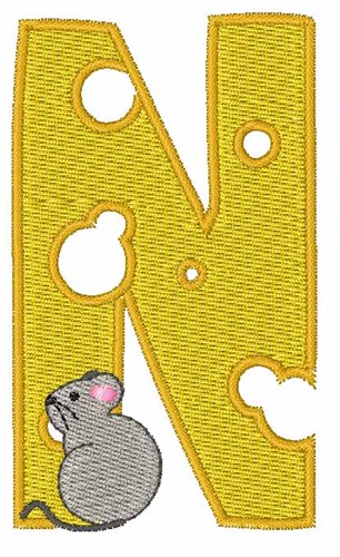 Mouse Cheese N Machine Embroidery Design