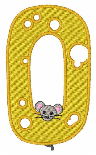 Mouse Cheese O Machine Embroidery Design