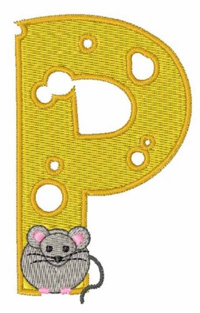 Picture of Mouse Cheese P Machine Embroidery Design