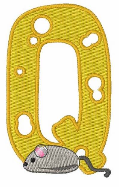 Picture of Mouse Cheese Q Machine Embroidery Design