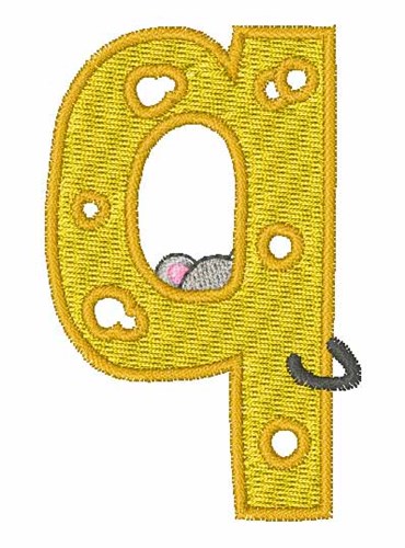 Mouse Cheese q Machine Embroidery Design