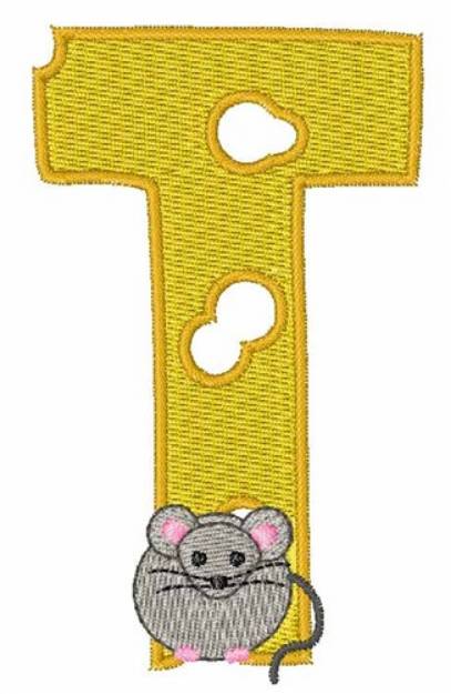Picture of Mouse Cheese T Machine Embroidery Design