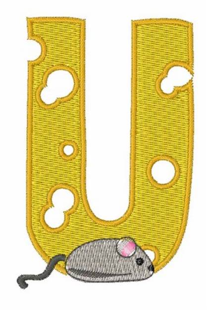 Picture of Mouse Cheese U Machine Embroidery Design