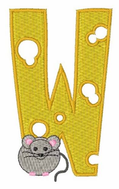 Picture of Mouse Cheese W Machine Embroidery Design