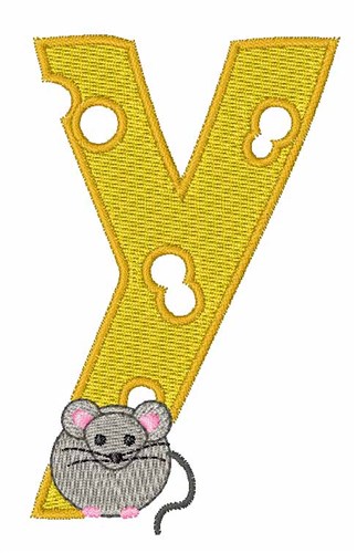 Mouse Cheese Y Machine Embroidery Design