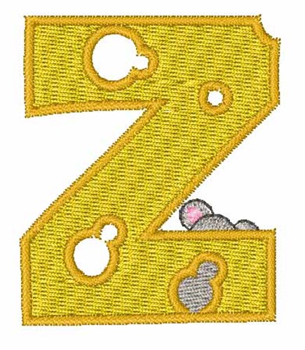 Mouse Cheese z Machine Embroidery Design