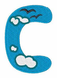Picture of Sky Cloud C Machine Embroidery Design