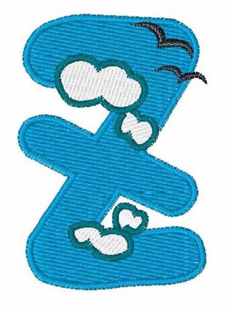 Picture of Sky Cloud Z Machine Embroidery Design