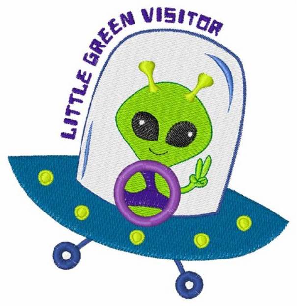 Picture of Green Visitor Machine Embroidery Design