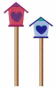 Picture of Bird House Machine Embroidery Design