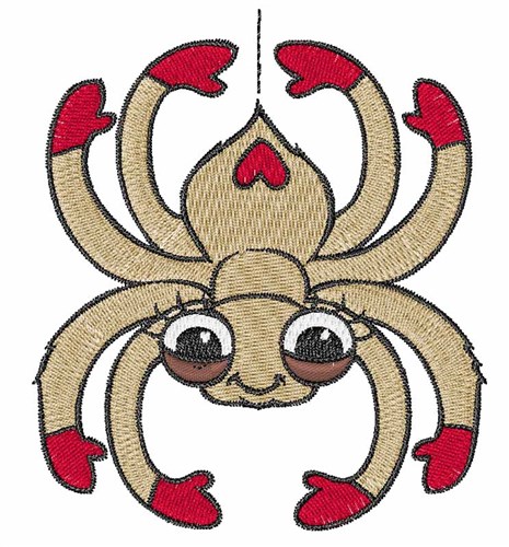 Spider Heart Machine Embroidery Design