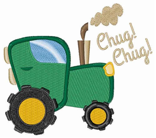 Tractor Chug Machine Embroidery Design