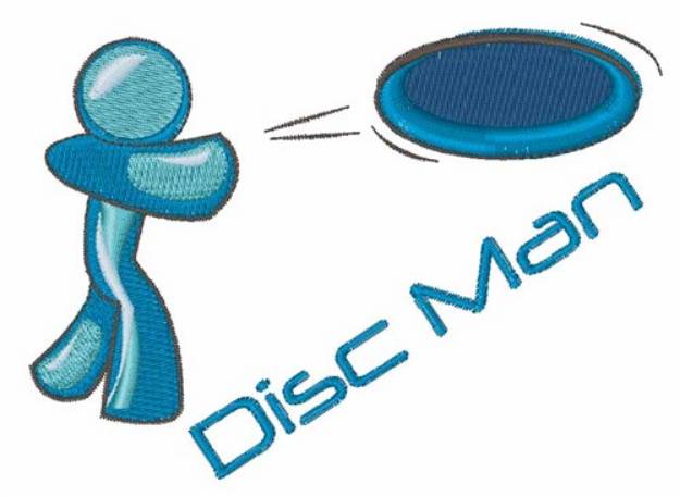 Picture of Disc Man Machine Embroidery Design