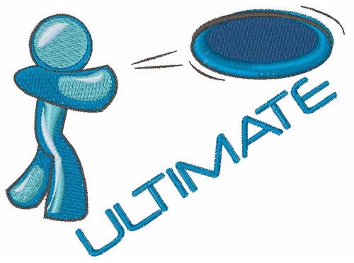 Ultimate Frisbee Machine Embroidery Design