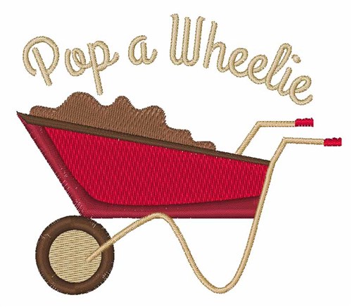 Pop a Wheelie Machine Embroidery Design