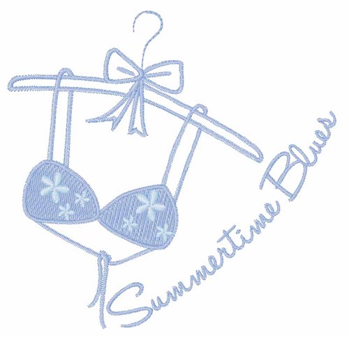 Summertime Blues Machine Embroidery Design