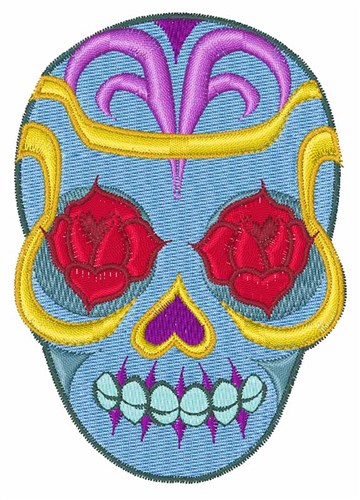 Muertos Skull Machine Embroidery Design