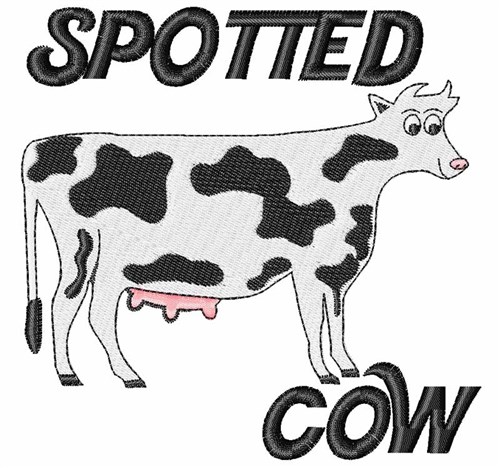 Spotted Cow Machine Embroidery Design