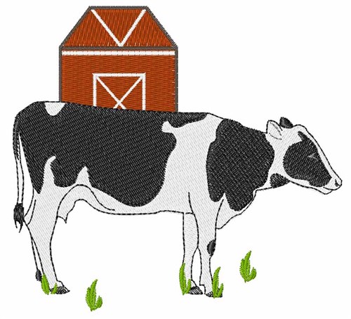 Farm Cow Machine Embroidery Design