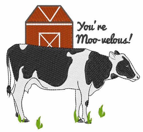 Youre Moo-velous! Machine Embroidery Design