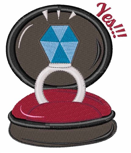 Yes Ring Machine Embroidery Design