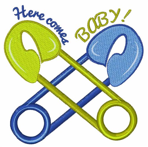 Here Comes Baby! Machine Embroidery Design