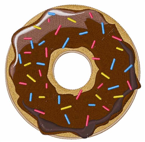 Sprinkle Donut Machine Embroidery Design